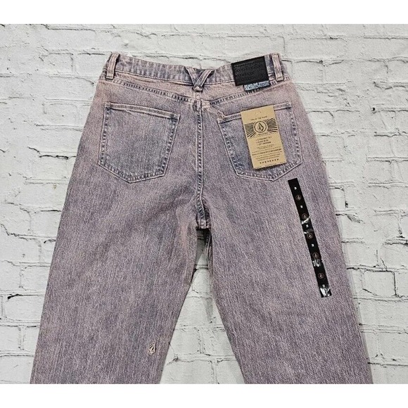 Volcom Stoned Straight High Rise Straight Leg Light Wash Jeans WOMENS SZ 28X27 - Picture 4 of 8